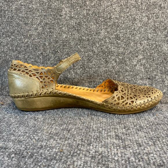 Pikolinos Women 10.5 Green Puerto Vallarta Mary Jane Closed Toe Sandals Shoes - Picture 5 of 8